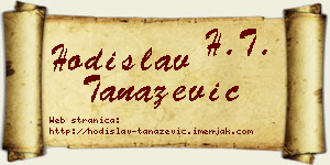 Hodislav Tanazević vizit kartica